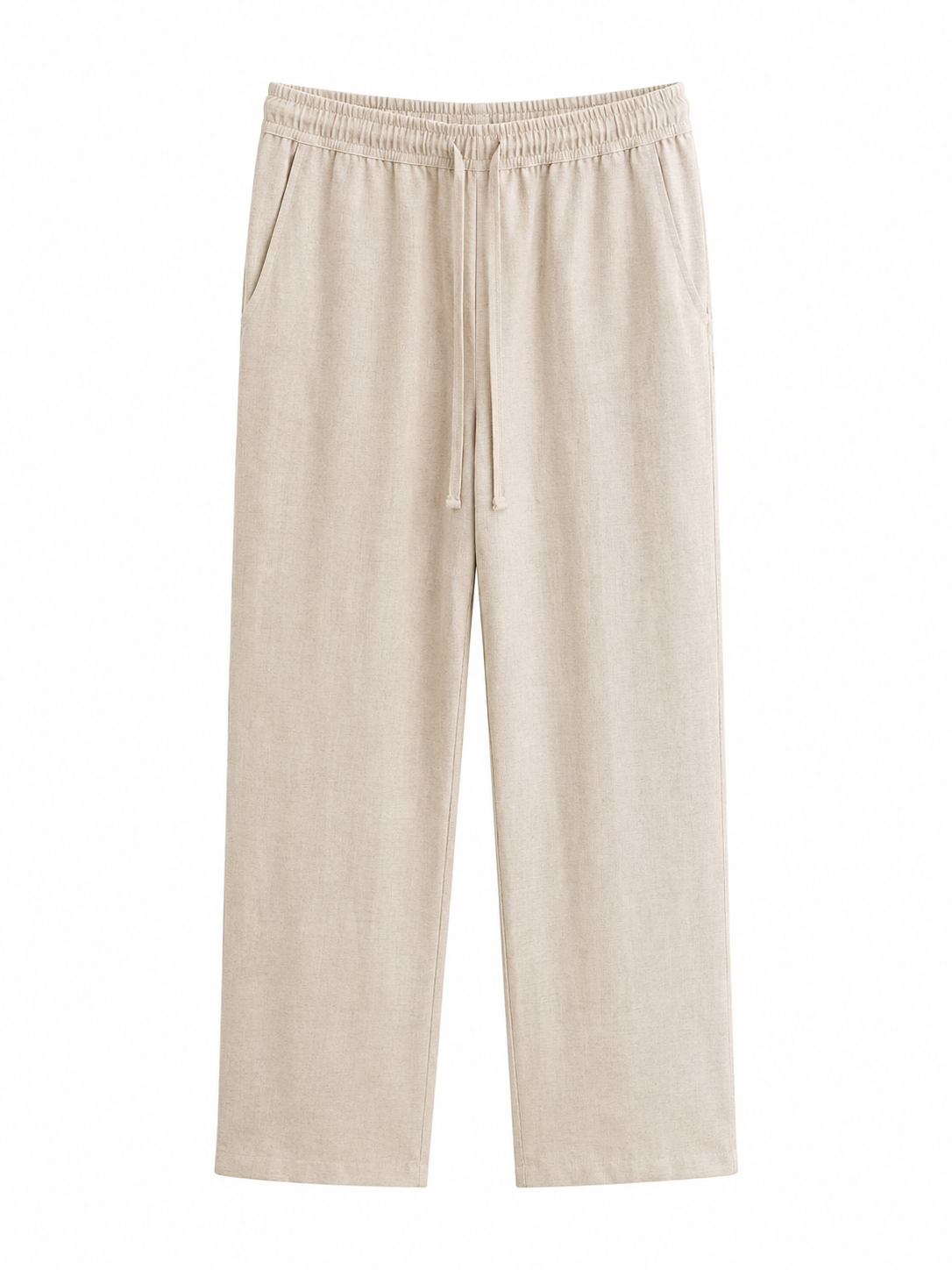 Chaos & Calm | Linen Viscose Pull-On Trousers in Oat