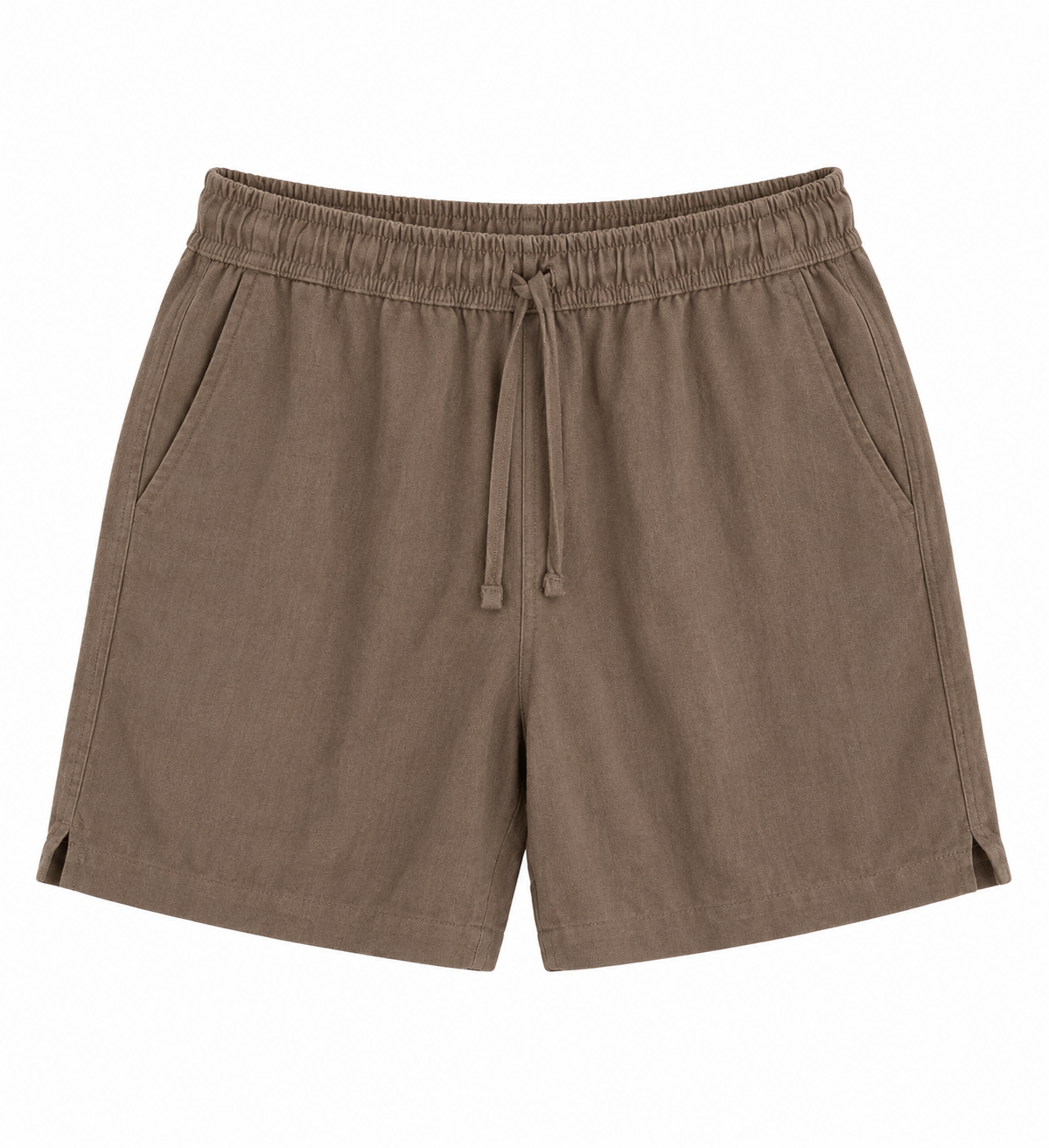 Chaos & Calm | Cotton Crinkle Shorts in Taupe