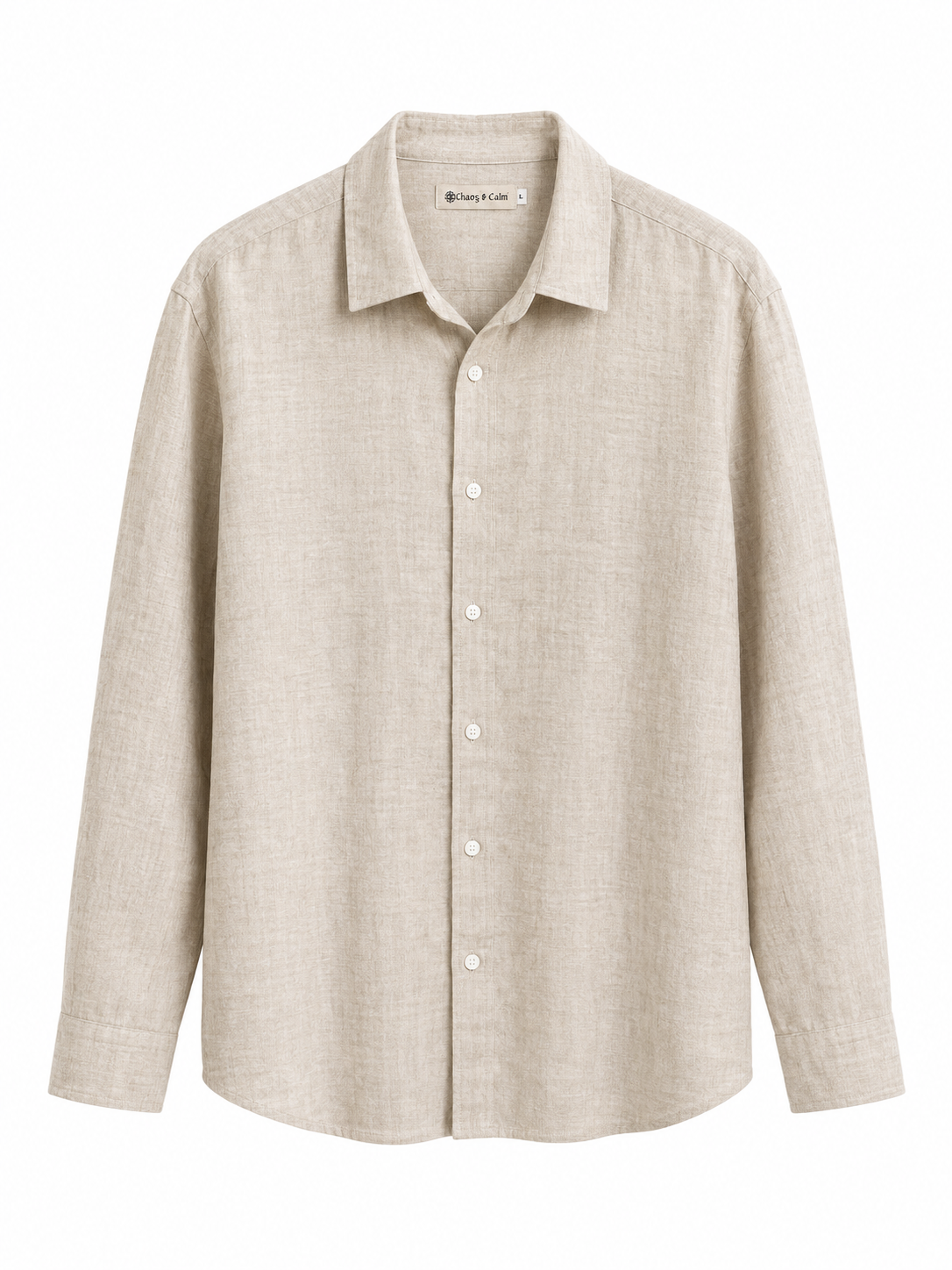 Chaos & Calm | Linen Regular Shirt in Oat