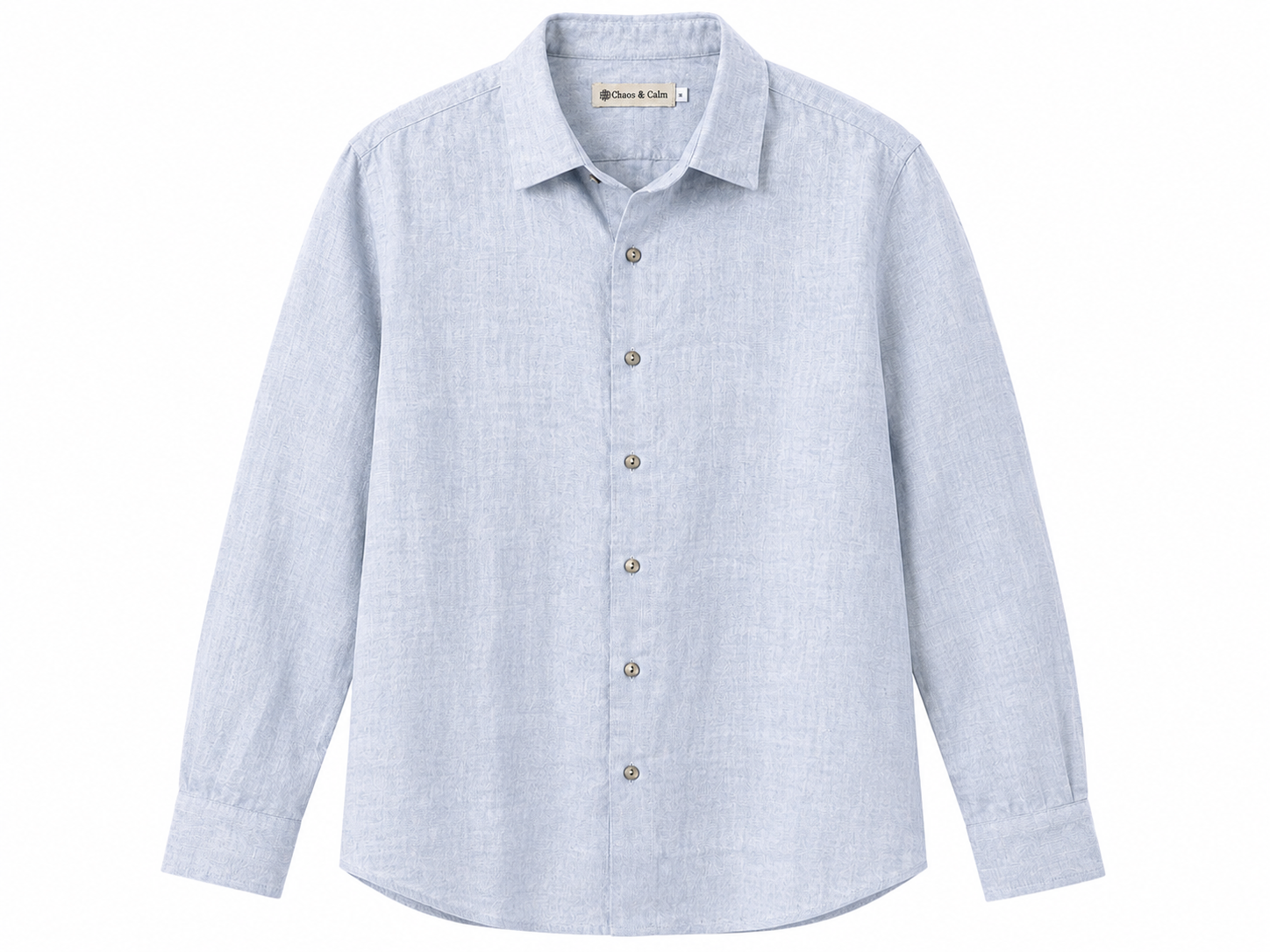 Chaos & Calm | Linen Regular Shirt in Storm Blue