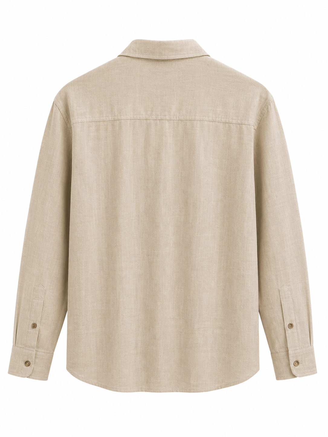 Chaos & Calm | Tencel Linen H/Bone Boxy Shirt in Sand