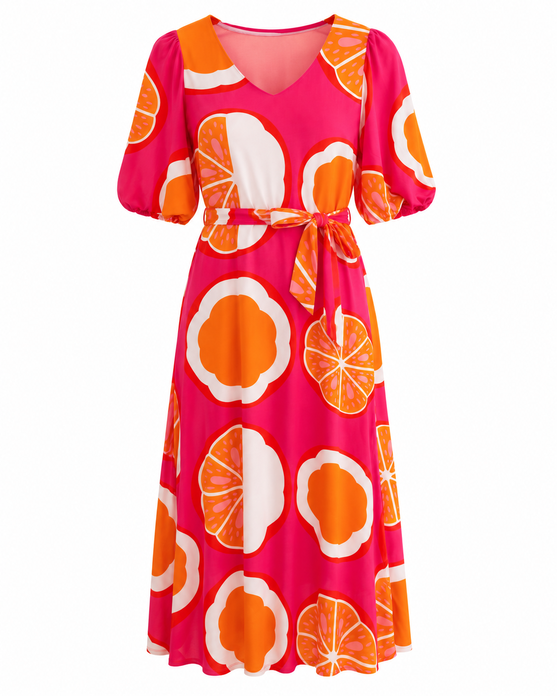 Smashed Lemon | Dress in Pink Multicolour
