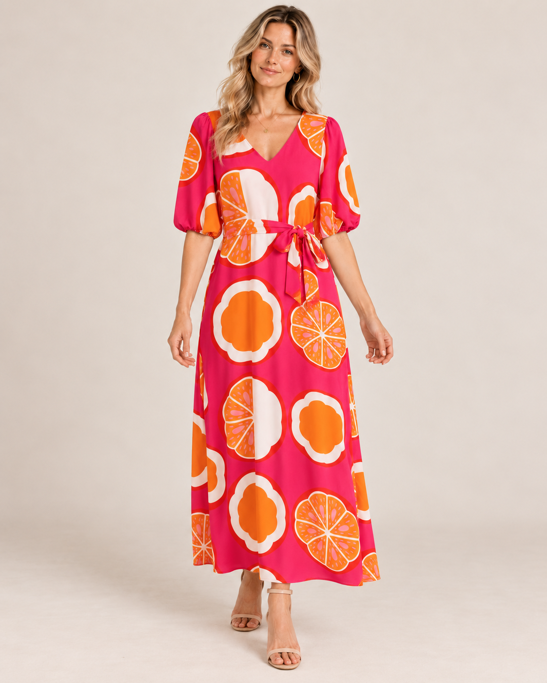 Smashed Lemon | Dress in Pink Multicolour
