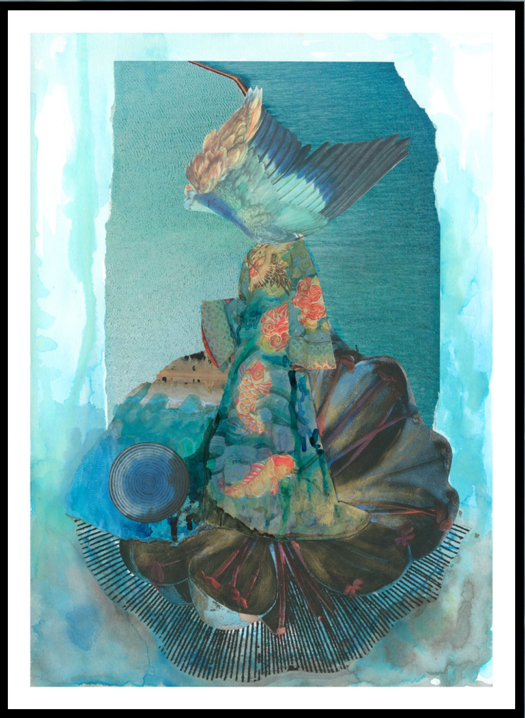 My Broken Wing of Desire | Dominique Hazell | 2026 | Mixed Media on Paper