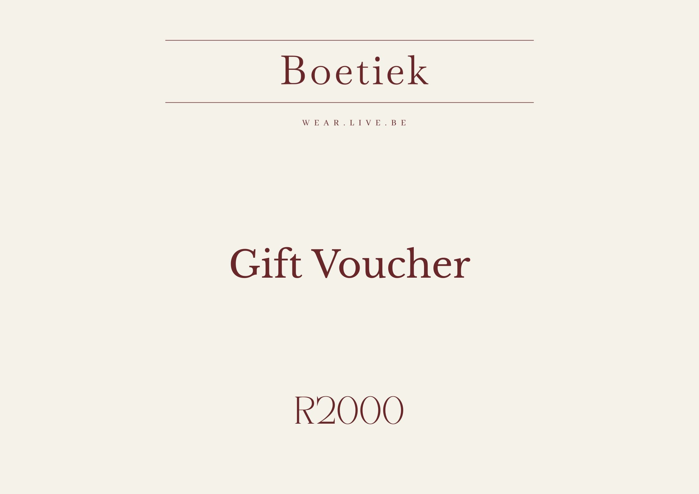 Boetiek | Digital Gift Voucher