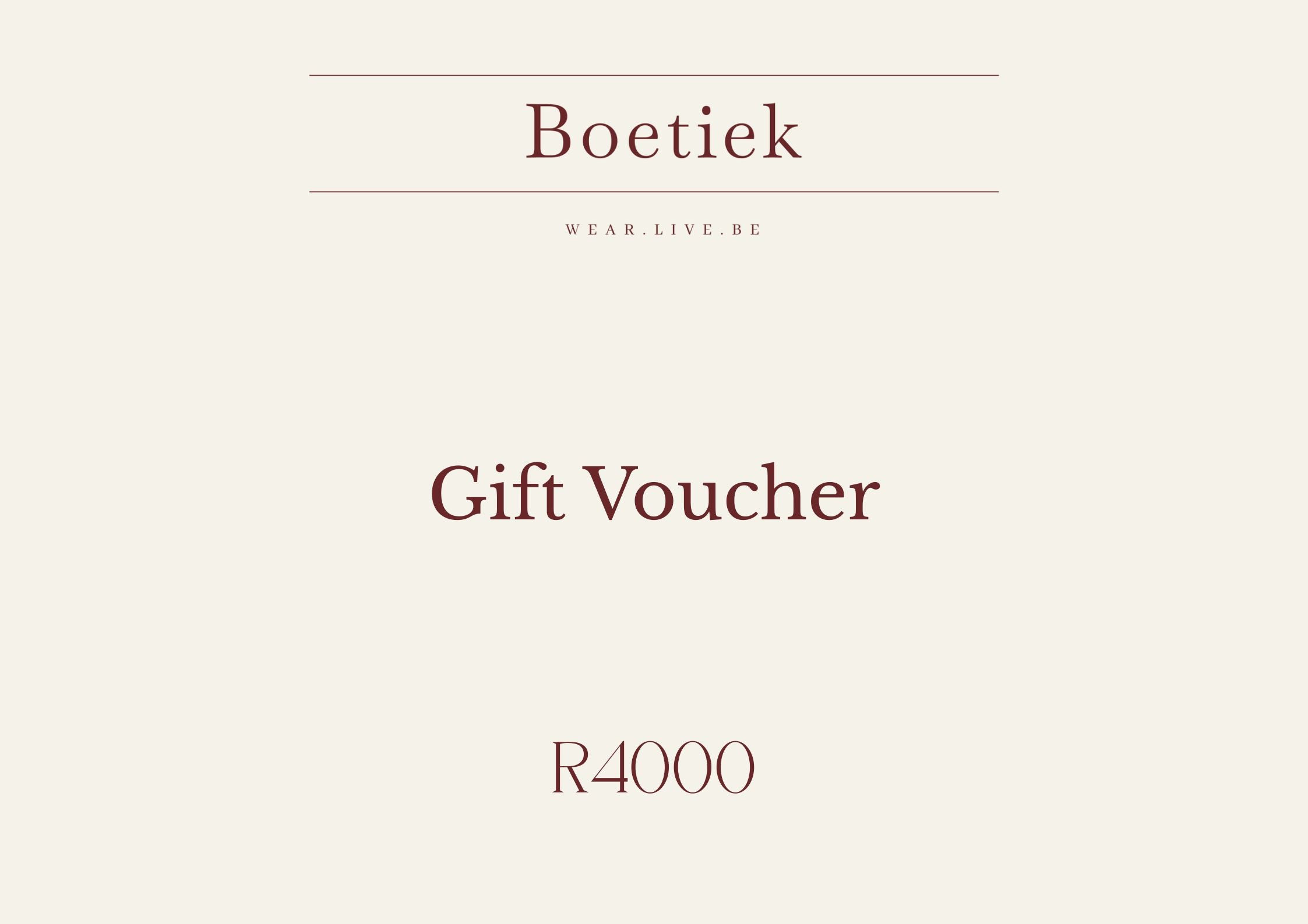 Boetiek | Digital Gift Voucher