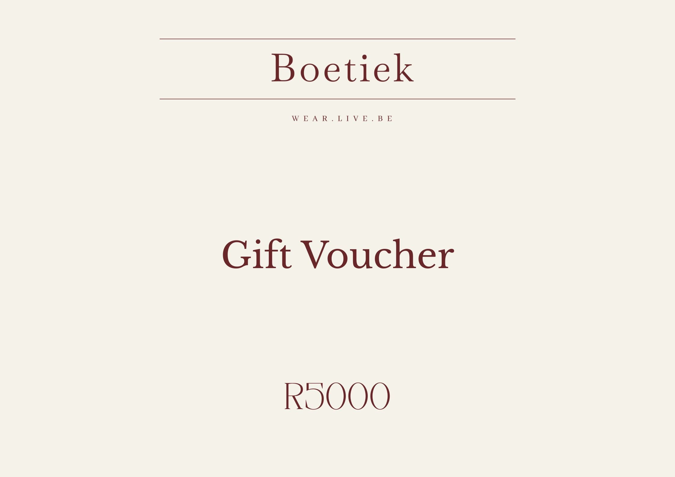 Boetiek | Digital Gift Voucher