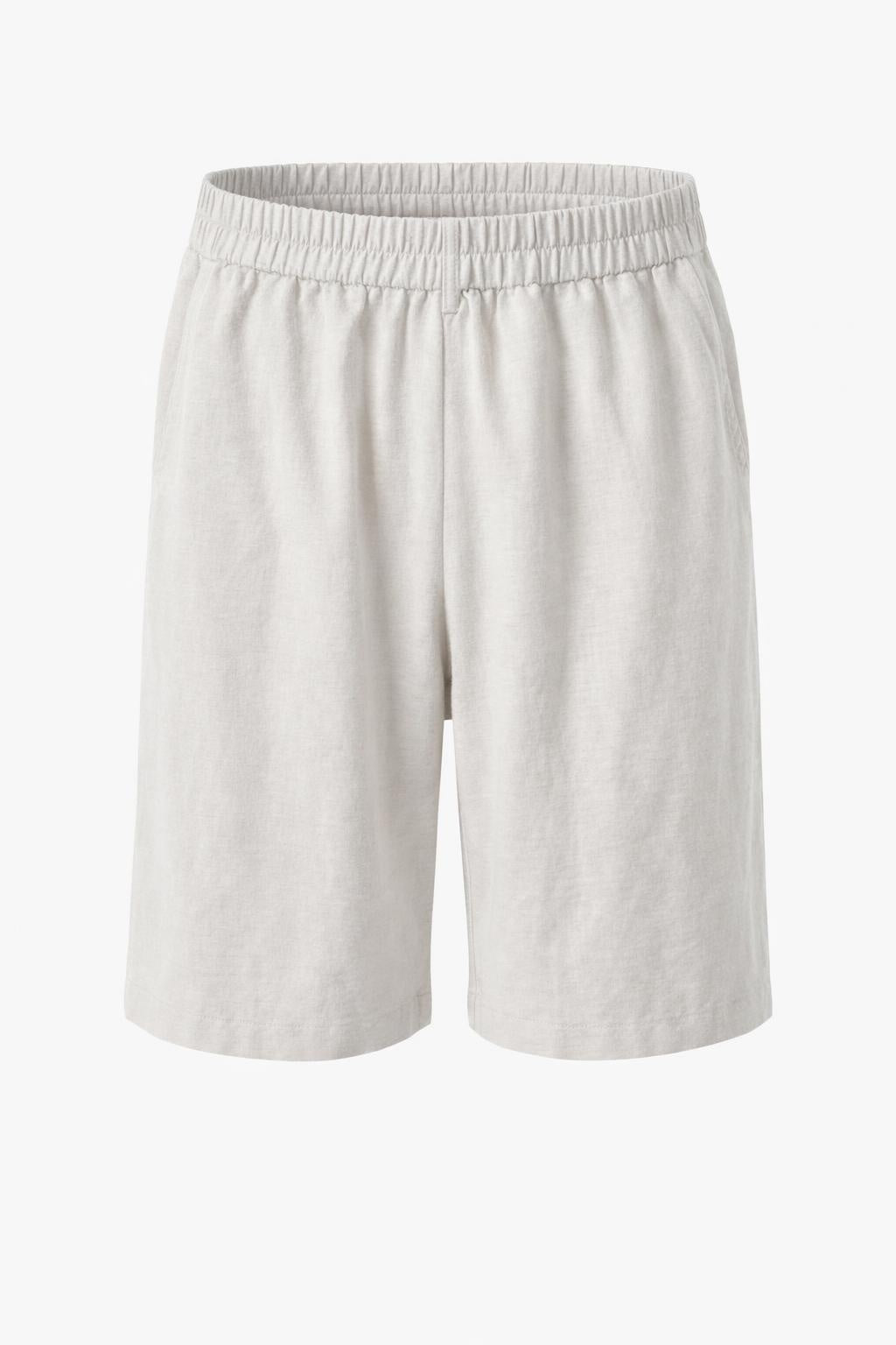 Gordon Smith natural linen blend short with relaxed fit and elasticated waistband