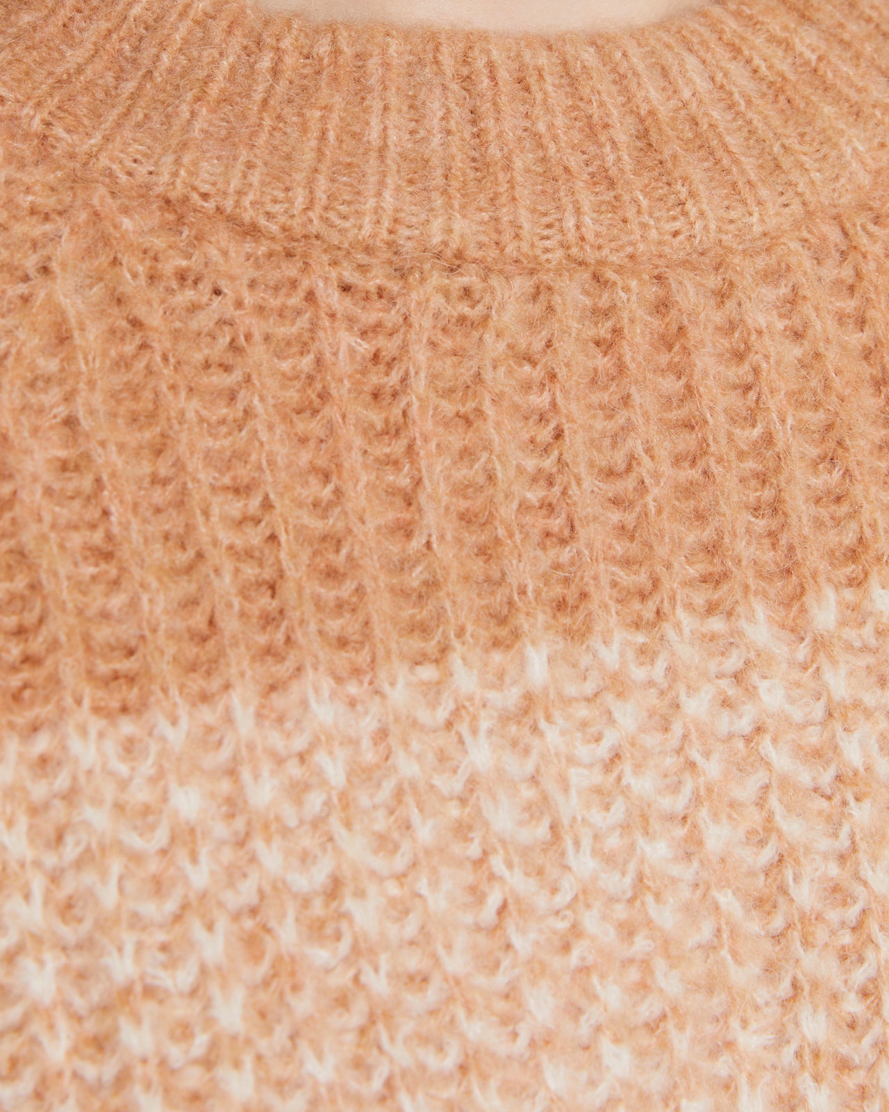 Andam | Colour Block Knit Sweater in Cream