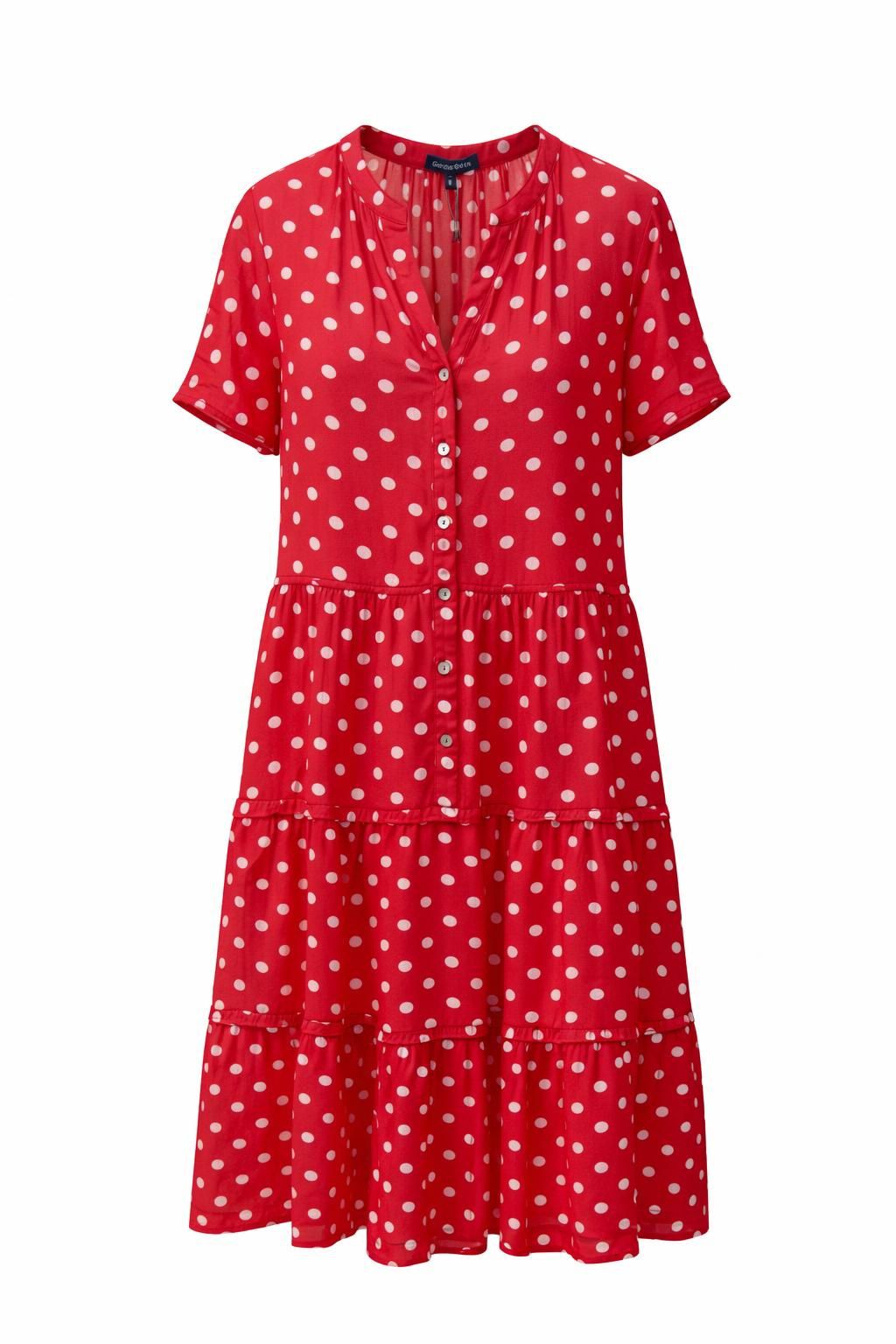 Gordon Smith | French Rose Dress | Red/White polkadot