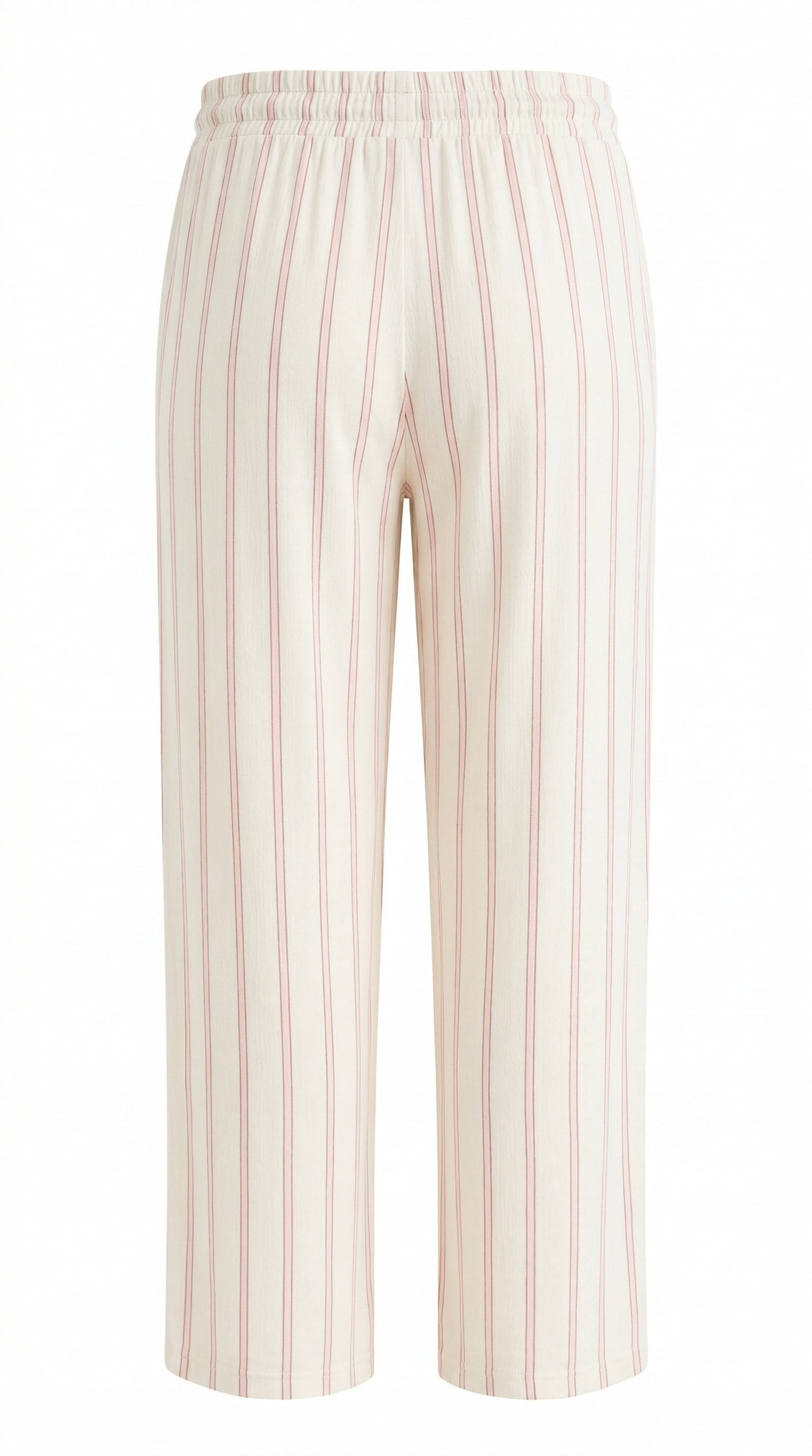 Marta du Château Serena pink and cream striped pants with drawstring waistband