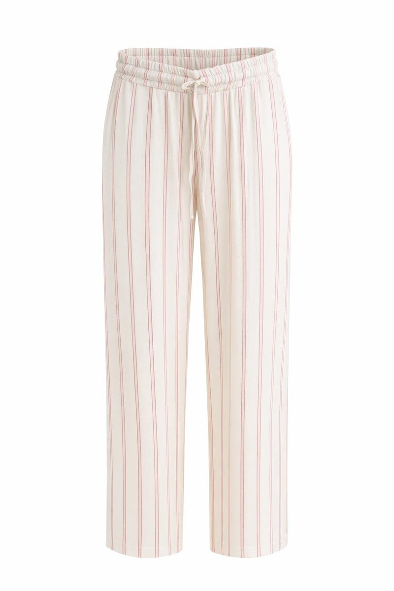 Marta du Château Serena pink and cream striped pants with drawstring waistband