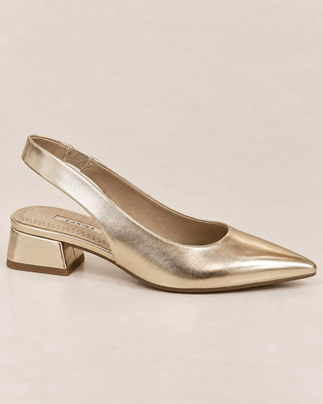 Corina | Ballet Flat in Gold