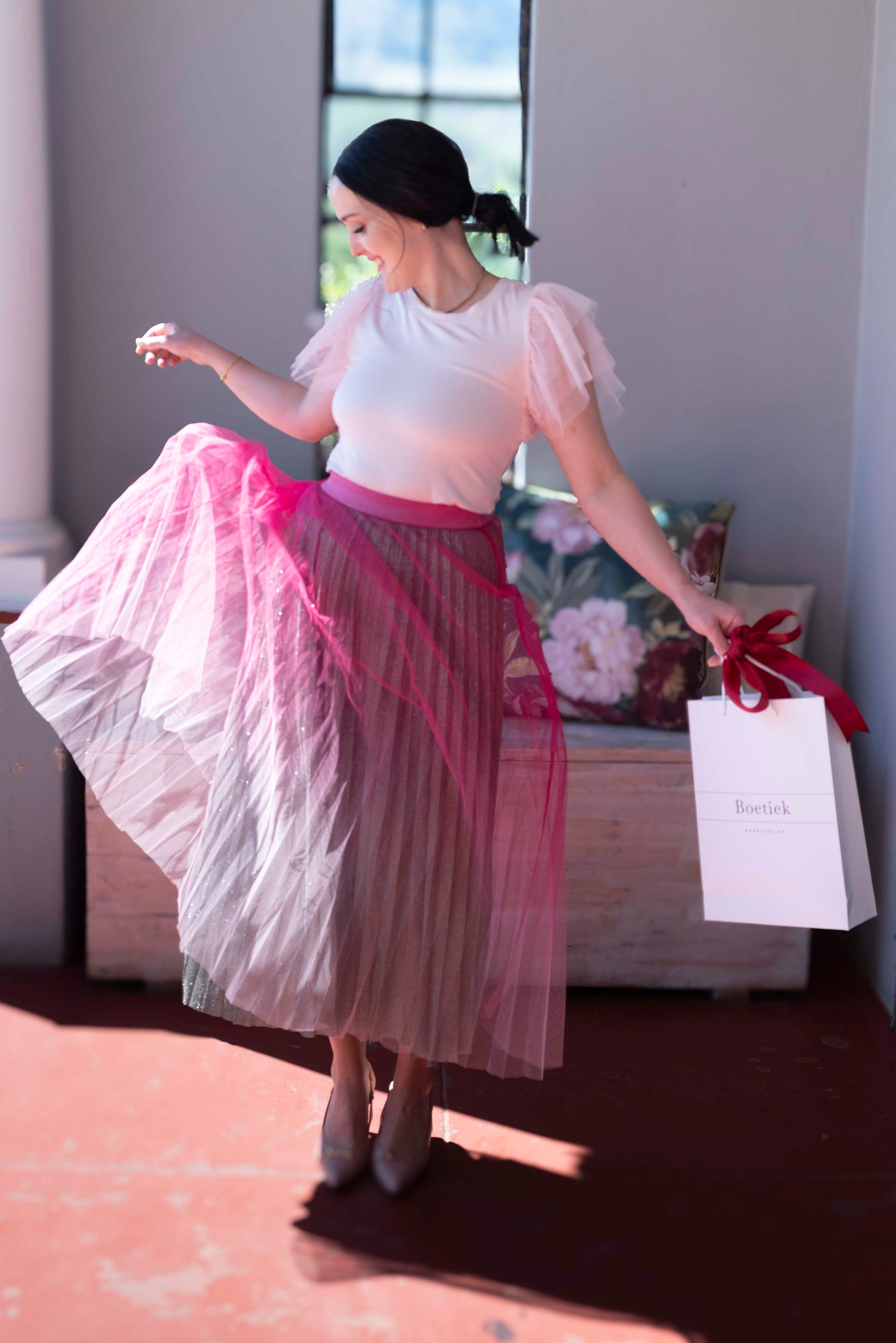 Brave&True West | End Skirt | Hot Pink