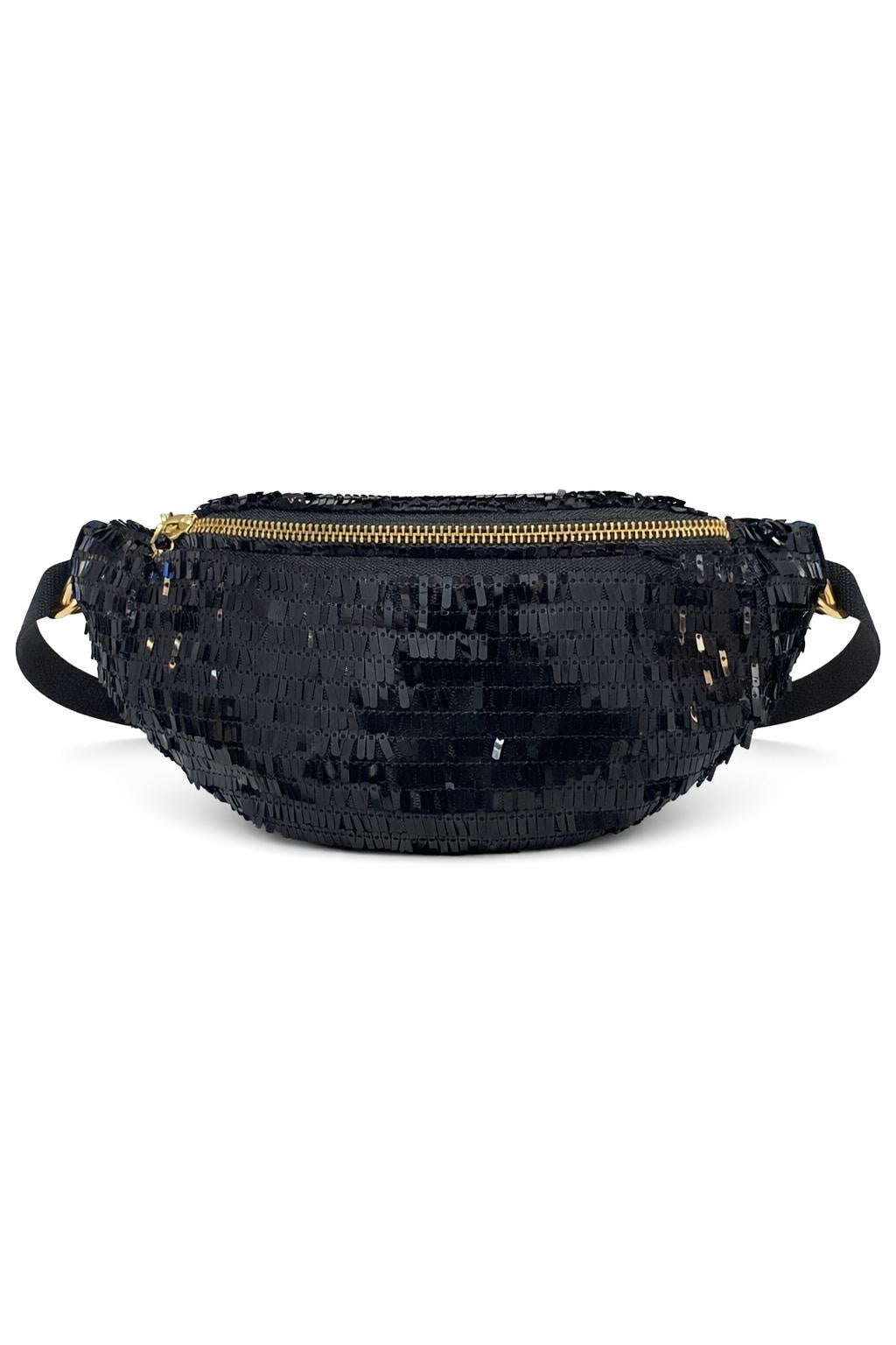 Paillette Moon | Sequins Madonna Moon Satchel | Black