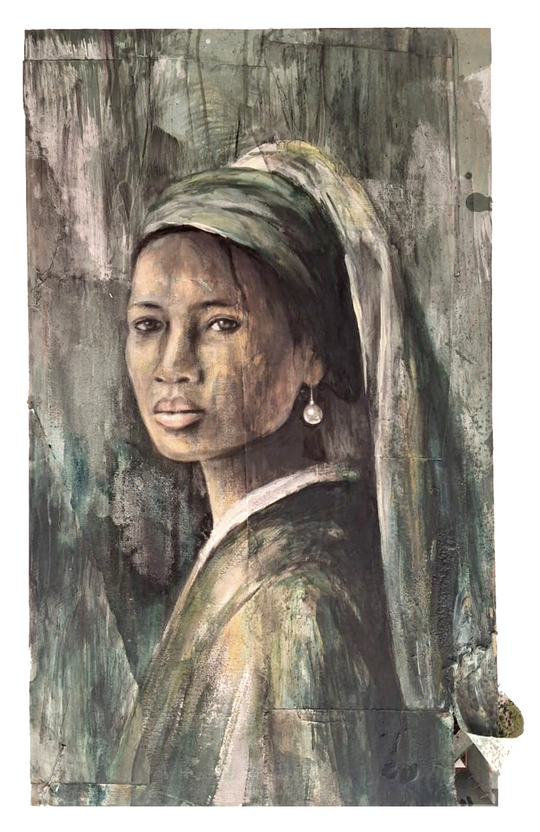 The Interpreter with a Pearl Earring | Rudolf Liebenberg | 2026 | Acrylics on Fabriano, Linen and Canvas