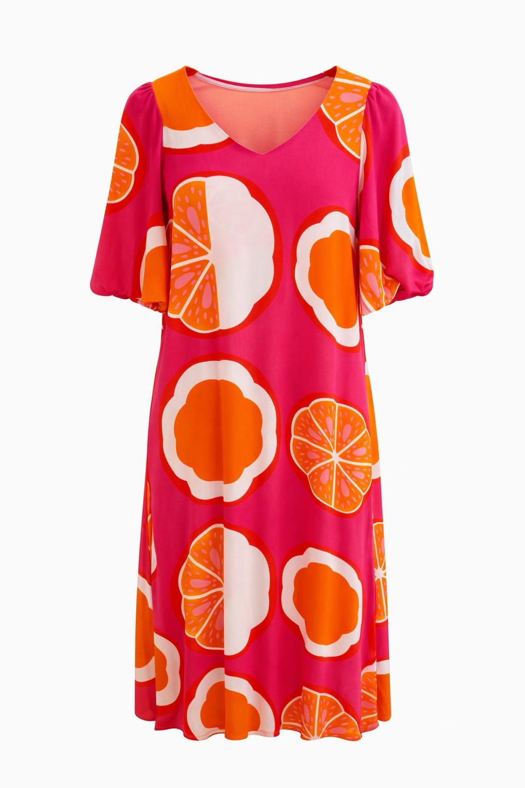 Smashed Lemon | Dress in Pink Multicolour
