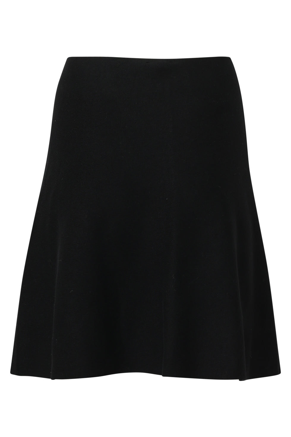 Smashed Lemon knit skirt in black, A-line silhouette, knee-length, back view