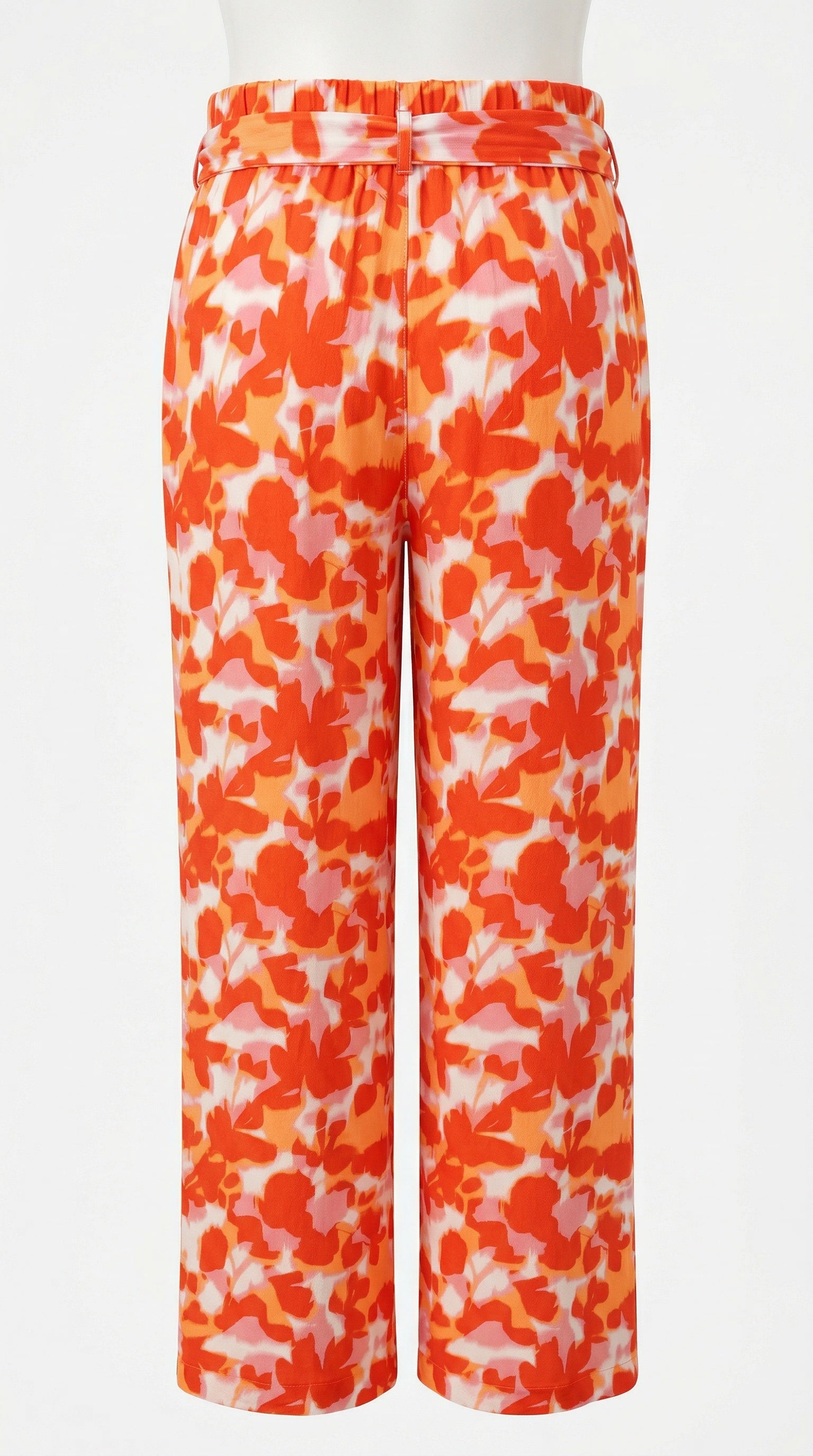Peach Multicolour Floral Pants Back