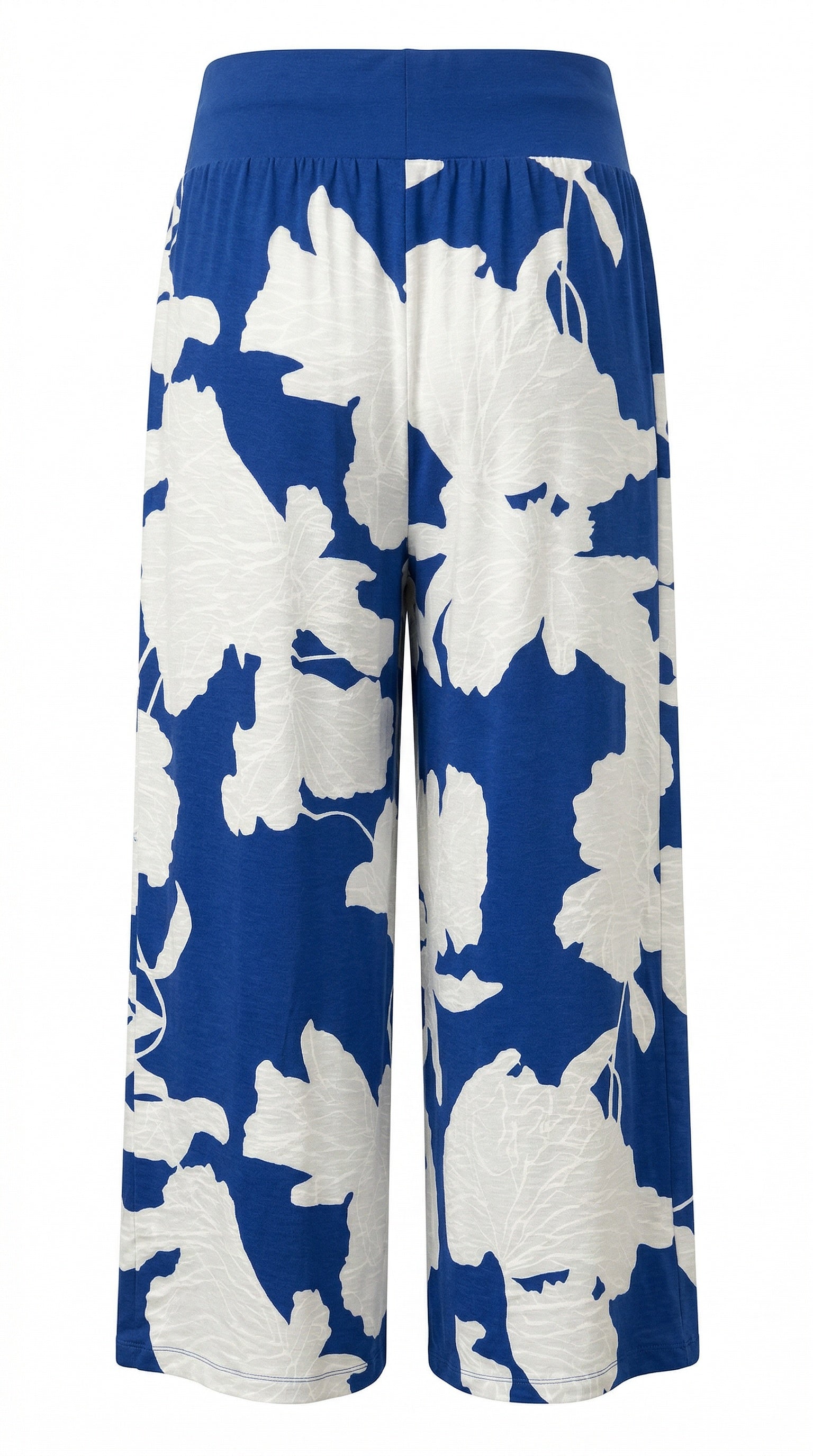 Blue Leaf Print Pants