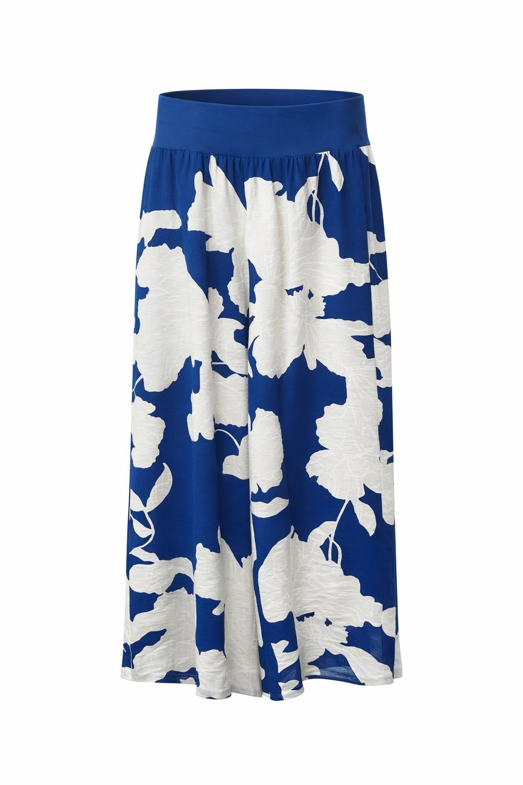 Blue Leaf Print Pants