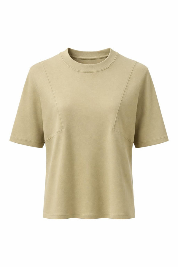 YAYA soft green short sleeve t-shirt with minimal design