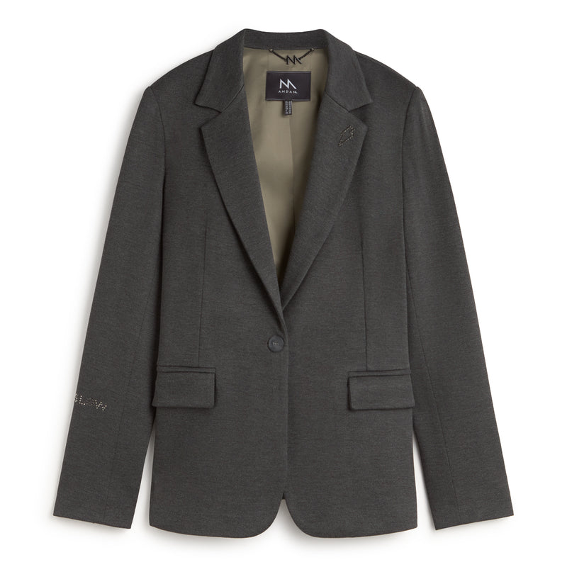 ANDAM charcoal grey tailored blazer