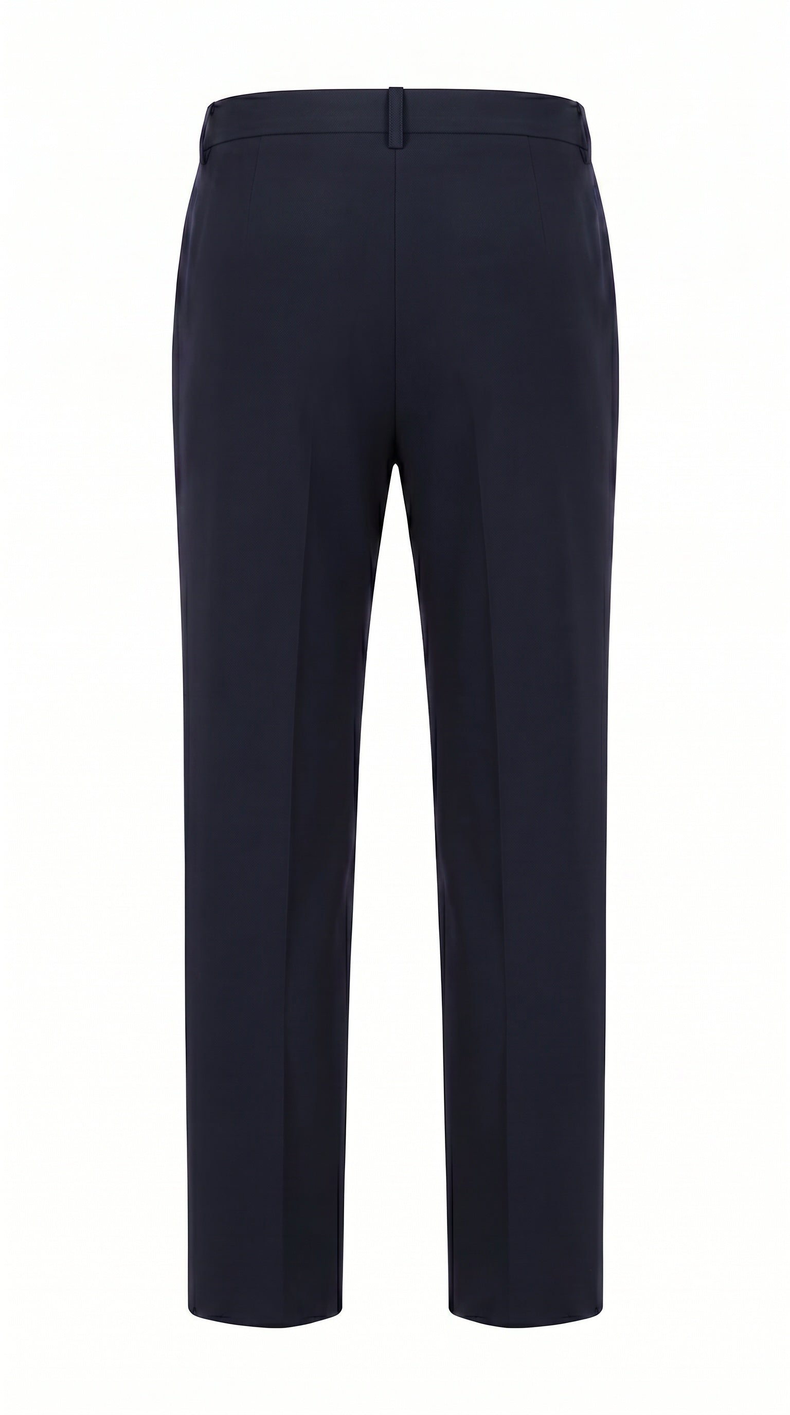ANDAM navy blue tailored high waist pants with straight-leg silhouette