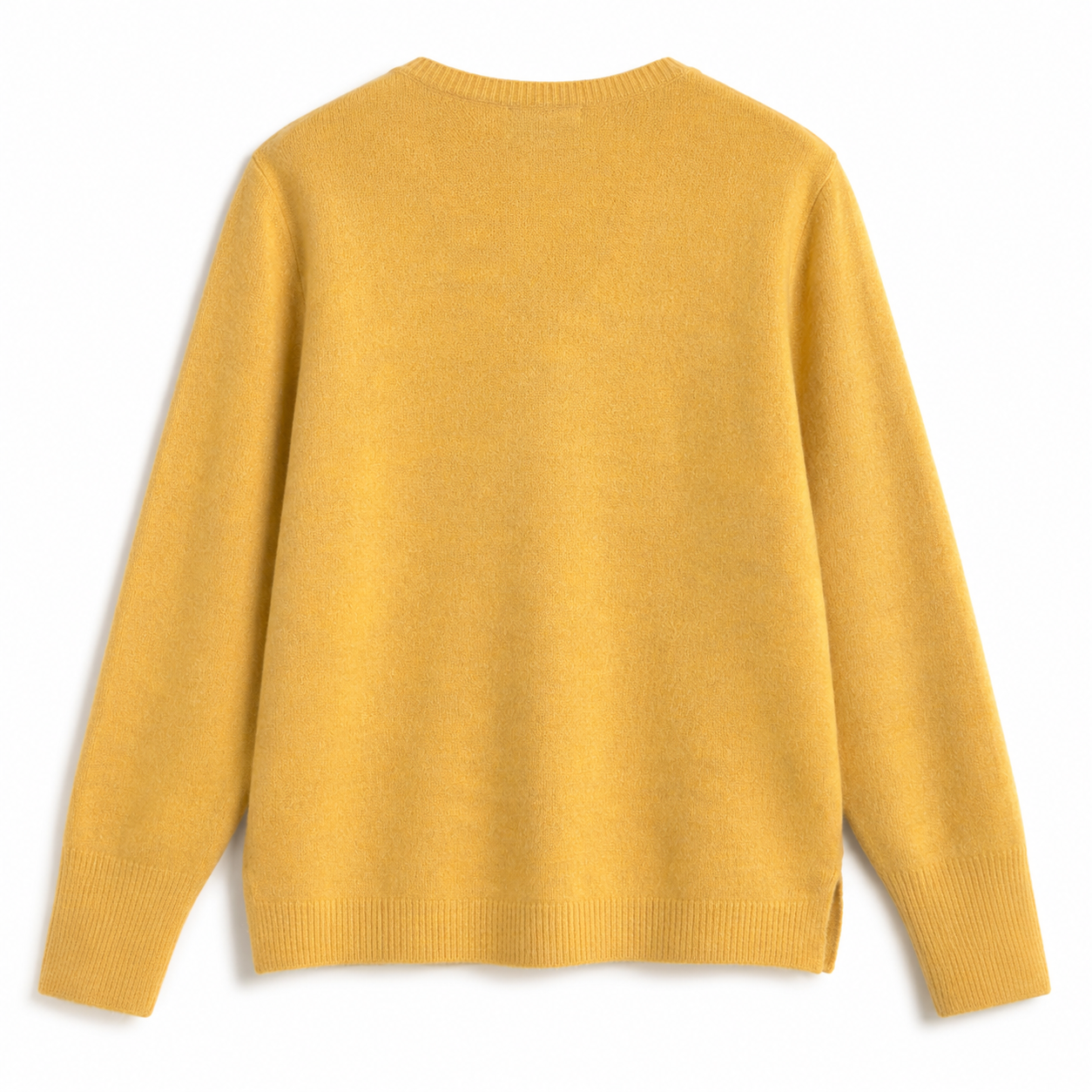 ANDAM soft yellow V-neck knit jersey