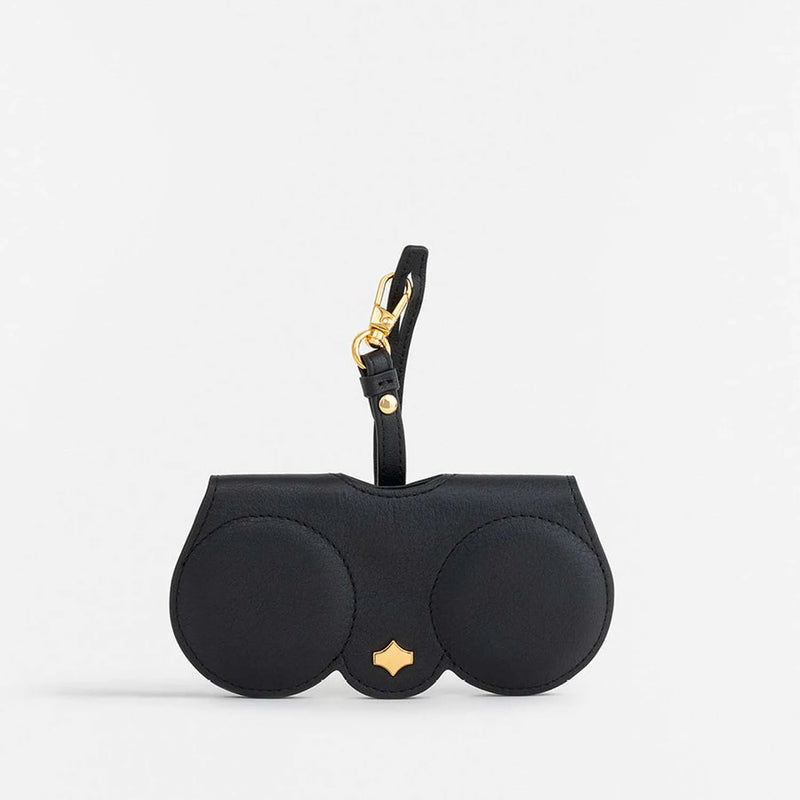 ANY DI black SunCover sunglasses case with gold-tone hardware