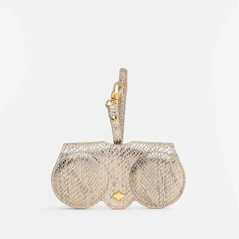 ANY DI Snake Gold SunCover sunglasses case with metallic snake-effect finish