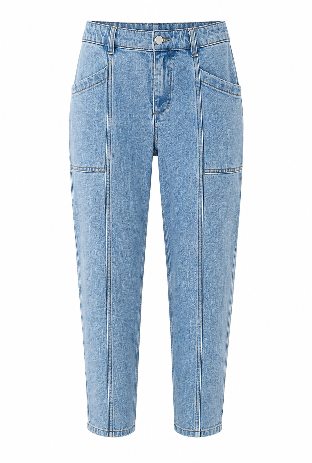 Yarra Trail light blue slim jeans with panel seam detail