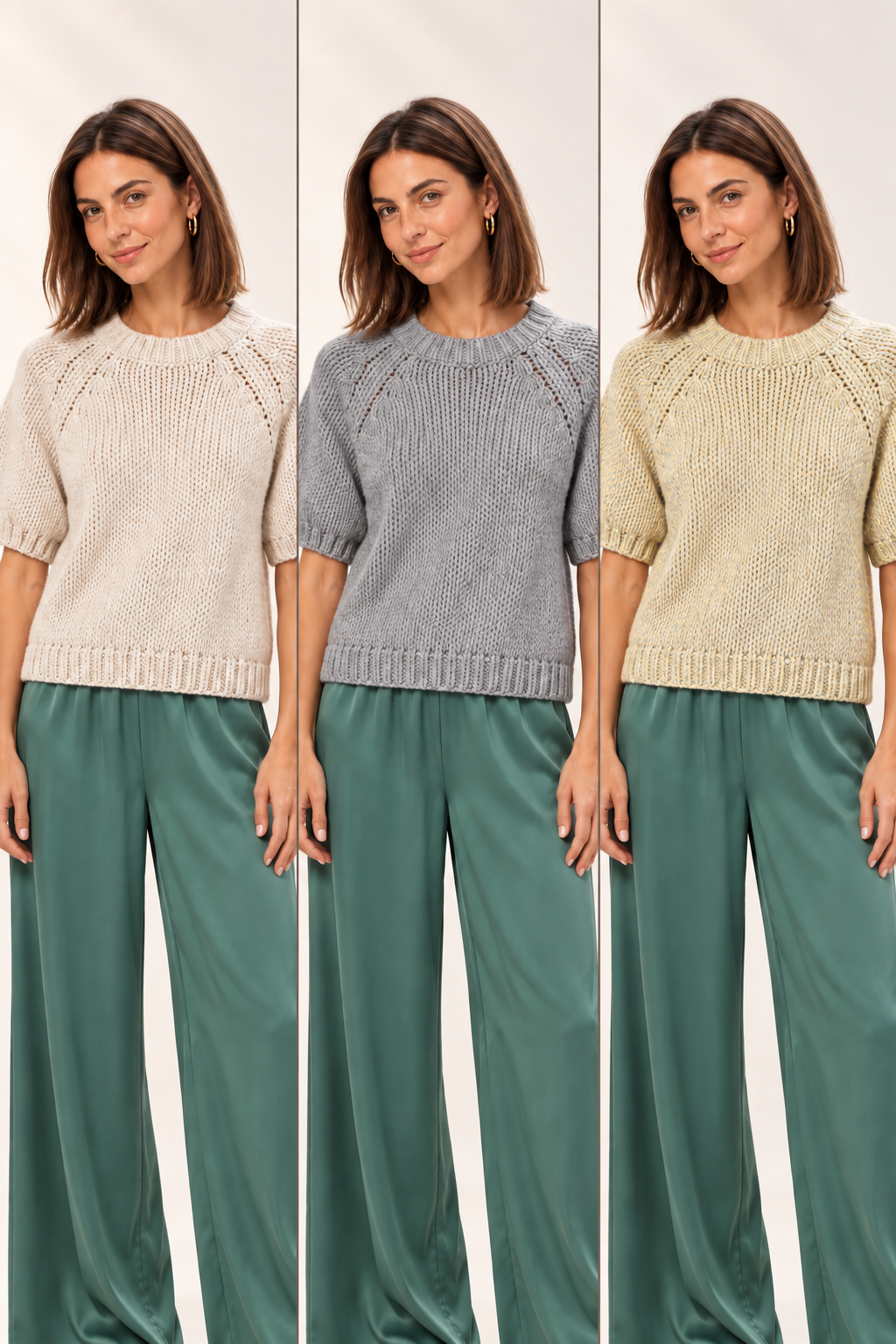 YAYA | Heavy Yarn Short Sleeve Knit