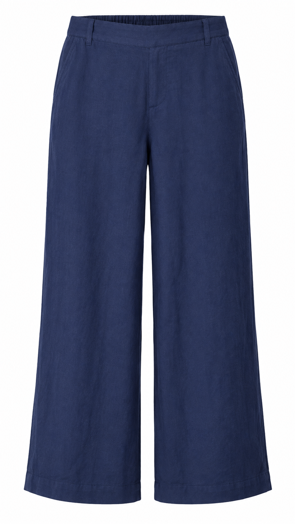 Gordon Smith Lino Wide Leg Pant in Navy, front view on hanger