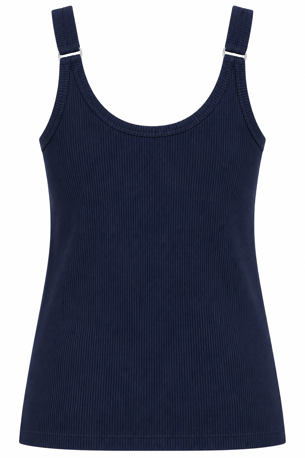 YAYA Singlet with Elastic Straps in Navy Blazer Blue, back view