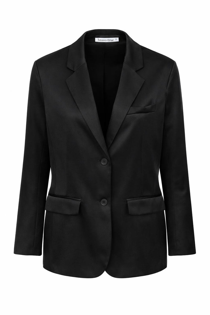 Brave + True Astrid blazer black product front view