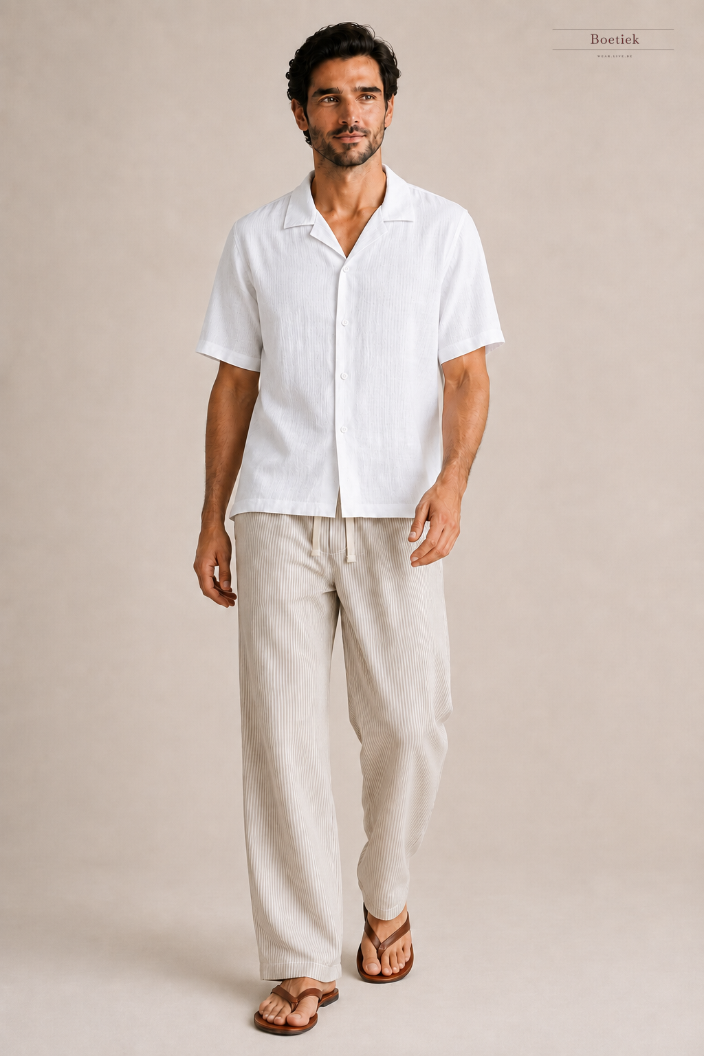 Chaos & Calm | Linen Shirt in White