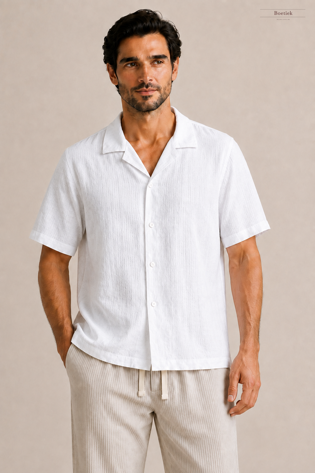 Chaos & Calm | Linen Shirt in White