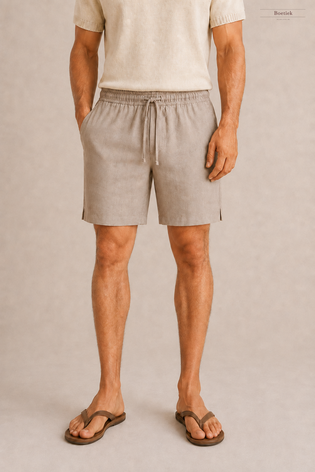 Chaos & Calm | Linen Twill Shorts in Clay