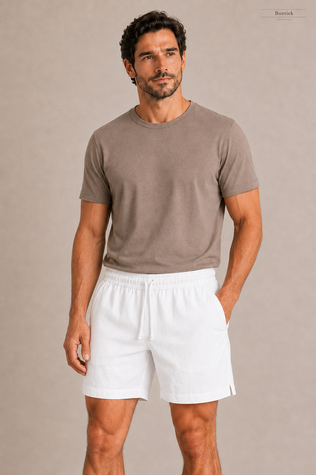 Chaos & Calm | Linen Twill Shorts in Pure White