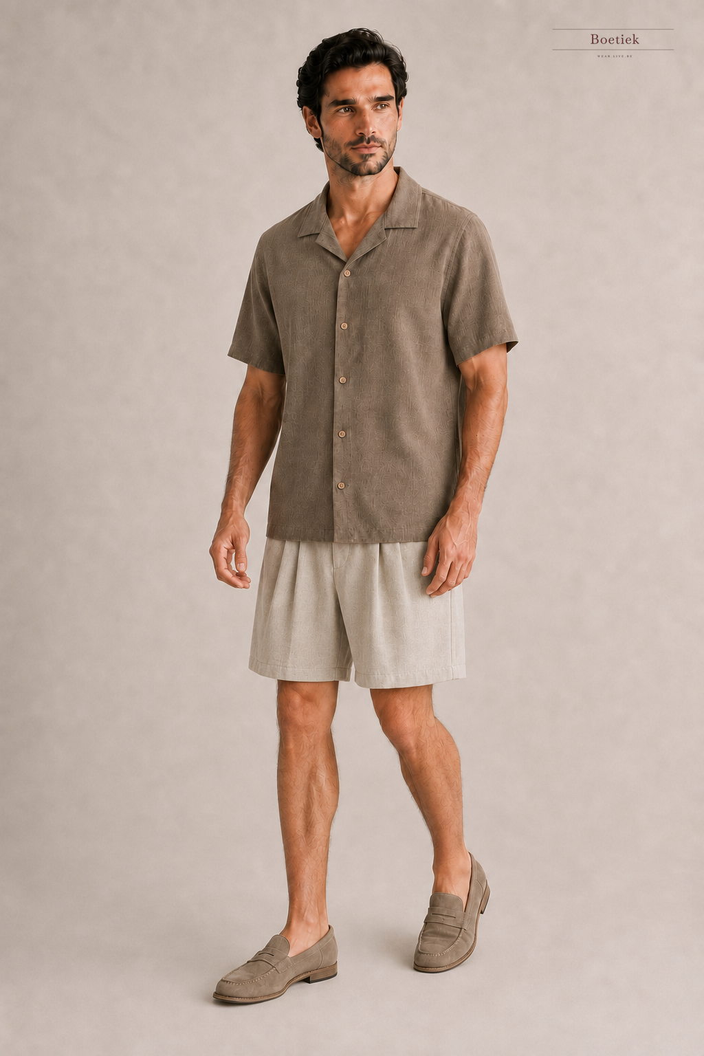 Chaos & Calm | Linen Cotton Vintage Shorts in Natural