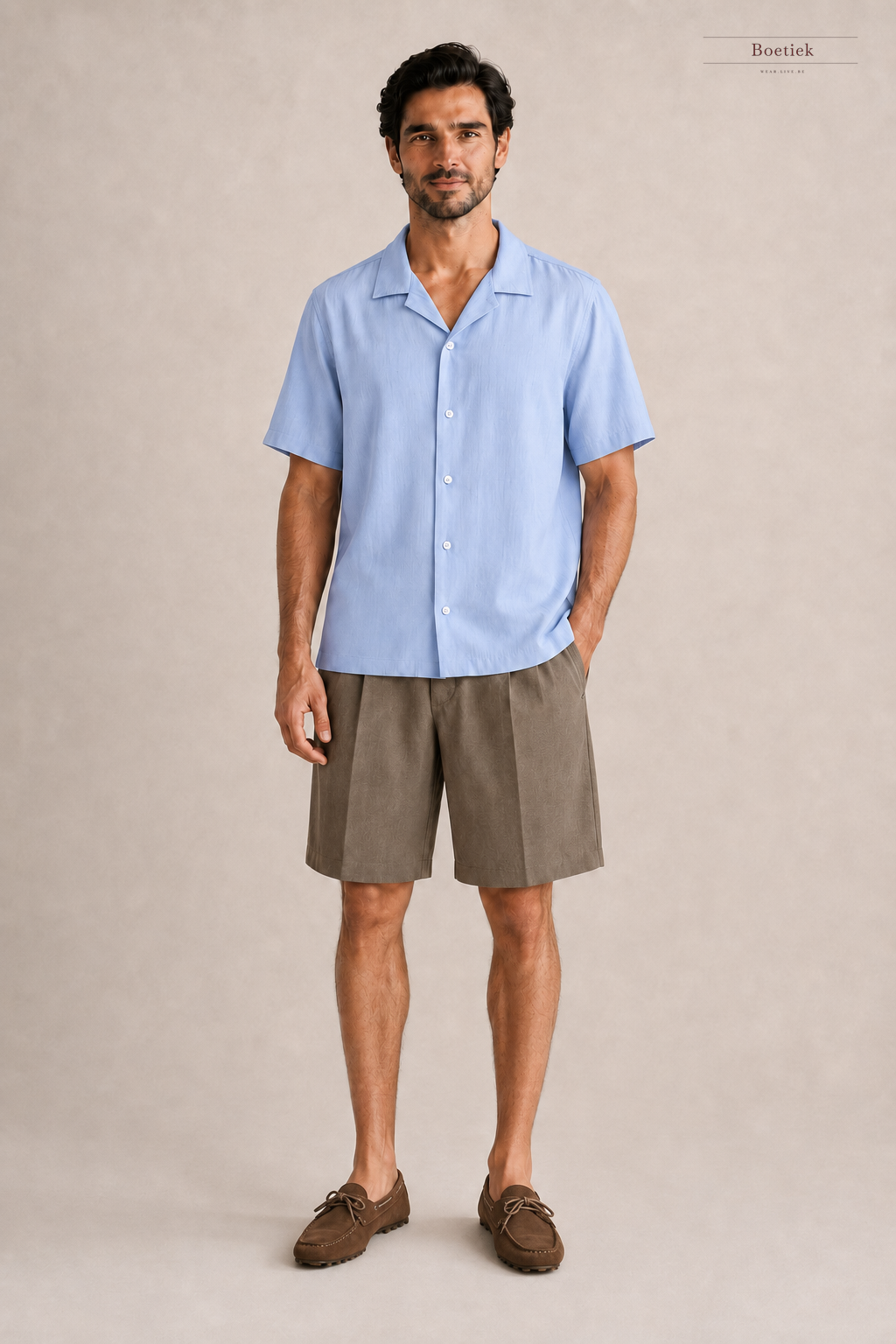 Chaos & Calm | Tencel Chambray Shirt in Blue