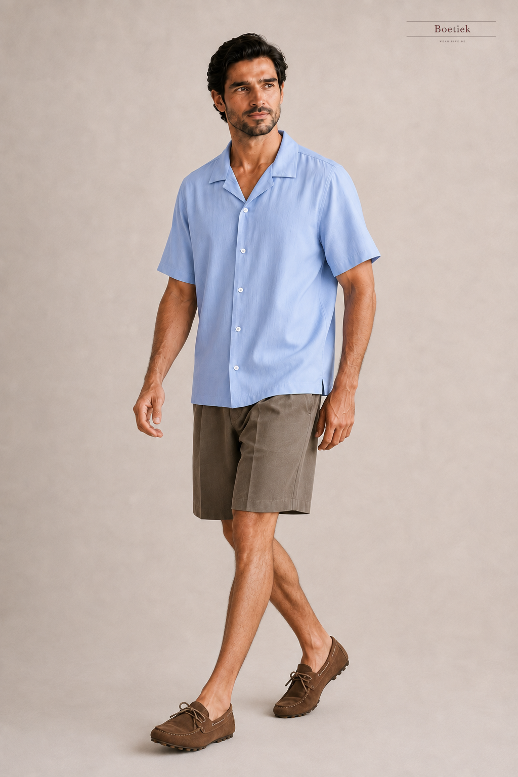 Chaos & Calm | Tencel Chambray Shirt in Blue