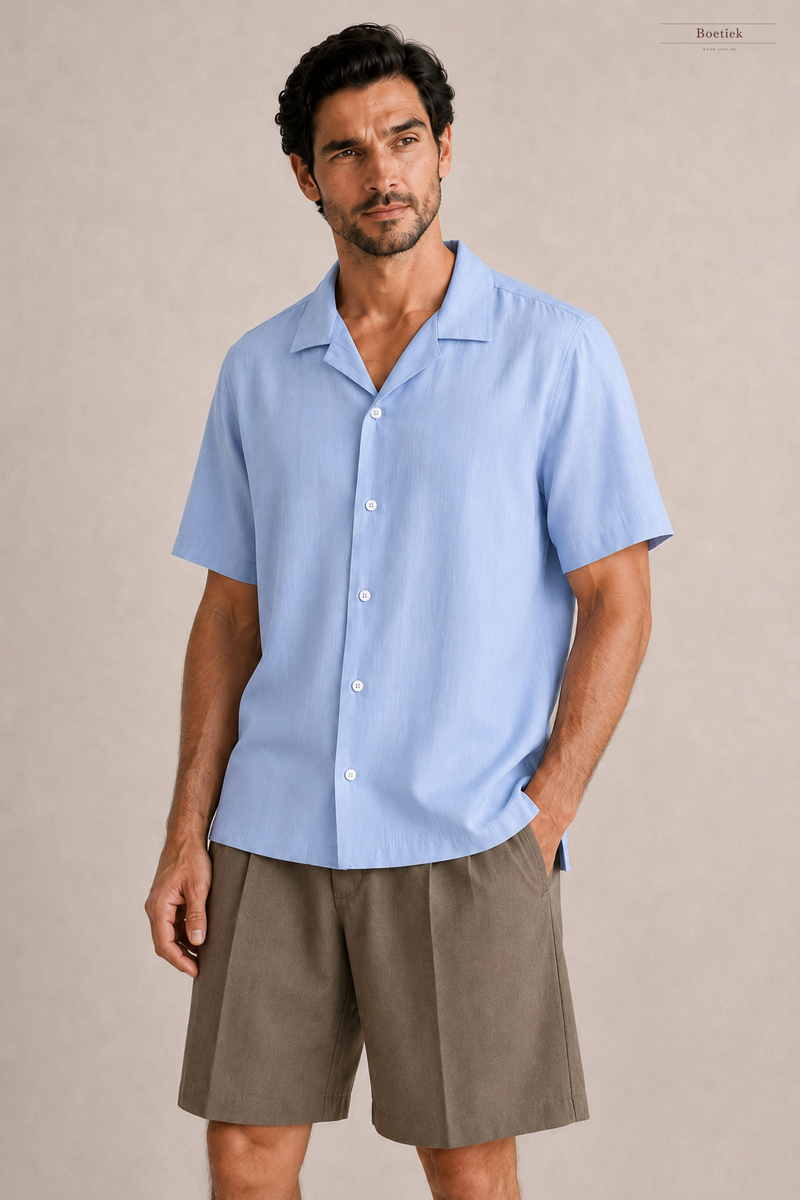 Chaos & Calm | Tencel Chambray Shirt in Blue