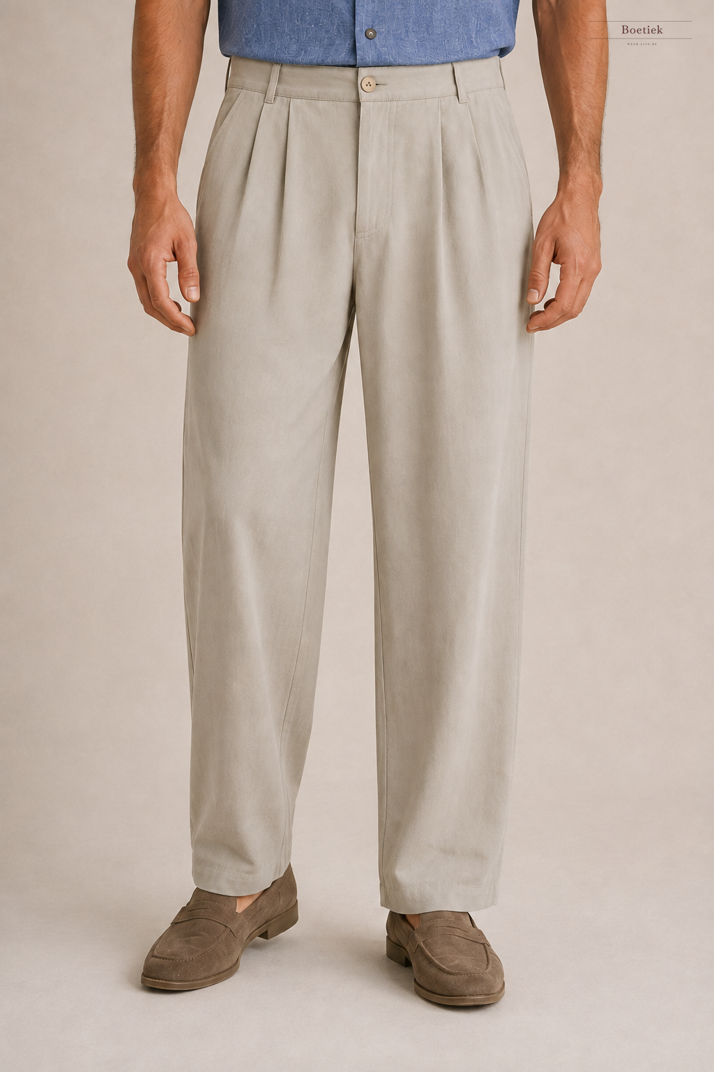Chaos & Calm | Tencel Vintage Trousers in Mushroom