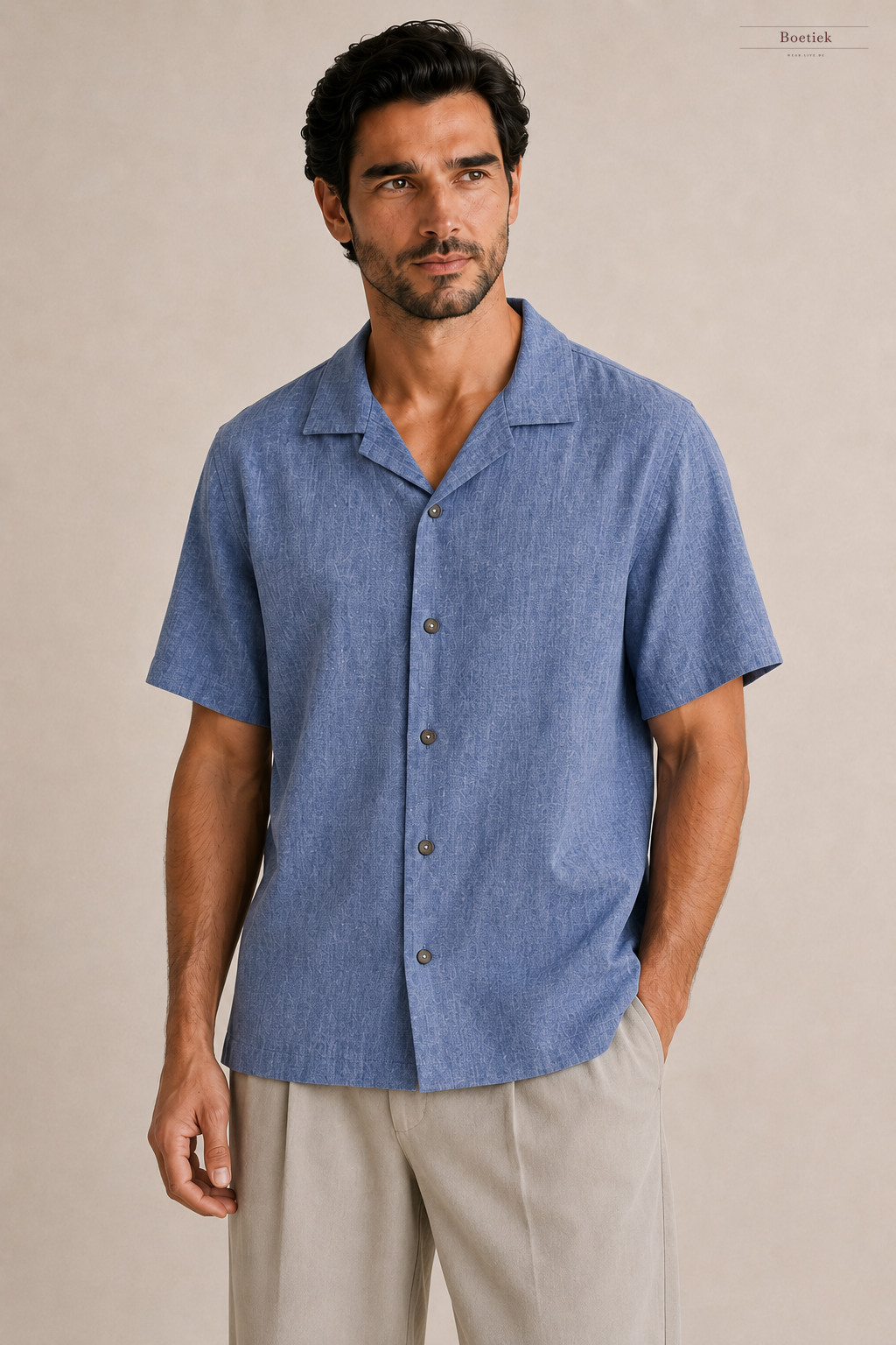 Chaos & Calm | Viscose Voile Shirt in Denim