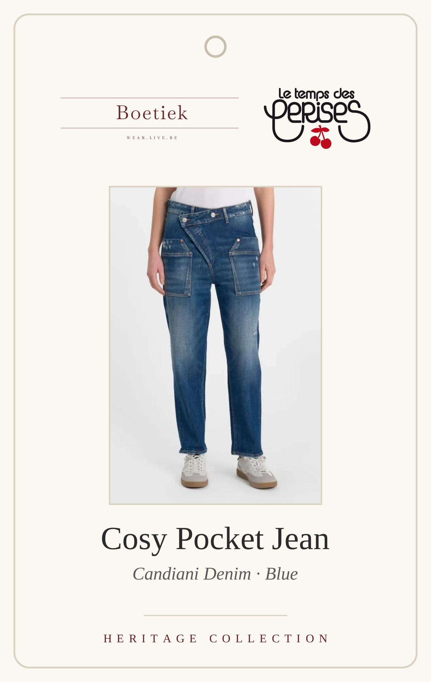 Le Temps des Cerises | Cosy Pocket Jeans in Blue No.2