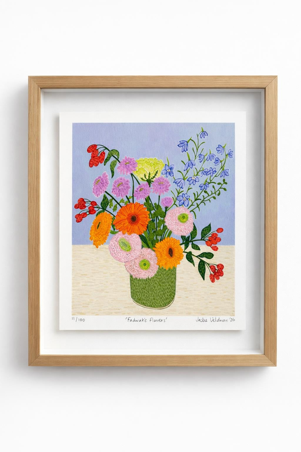 Fadwah's Flowers | Jackie Veldman | 2026 | 187 x 218mm | 11/100