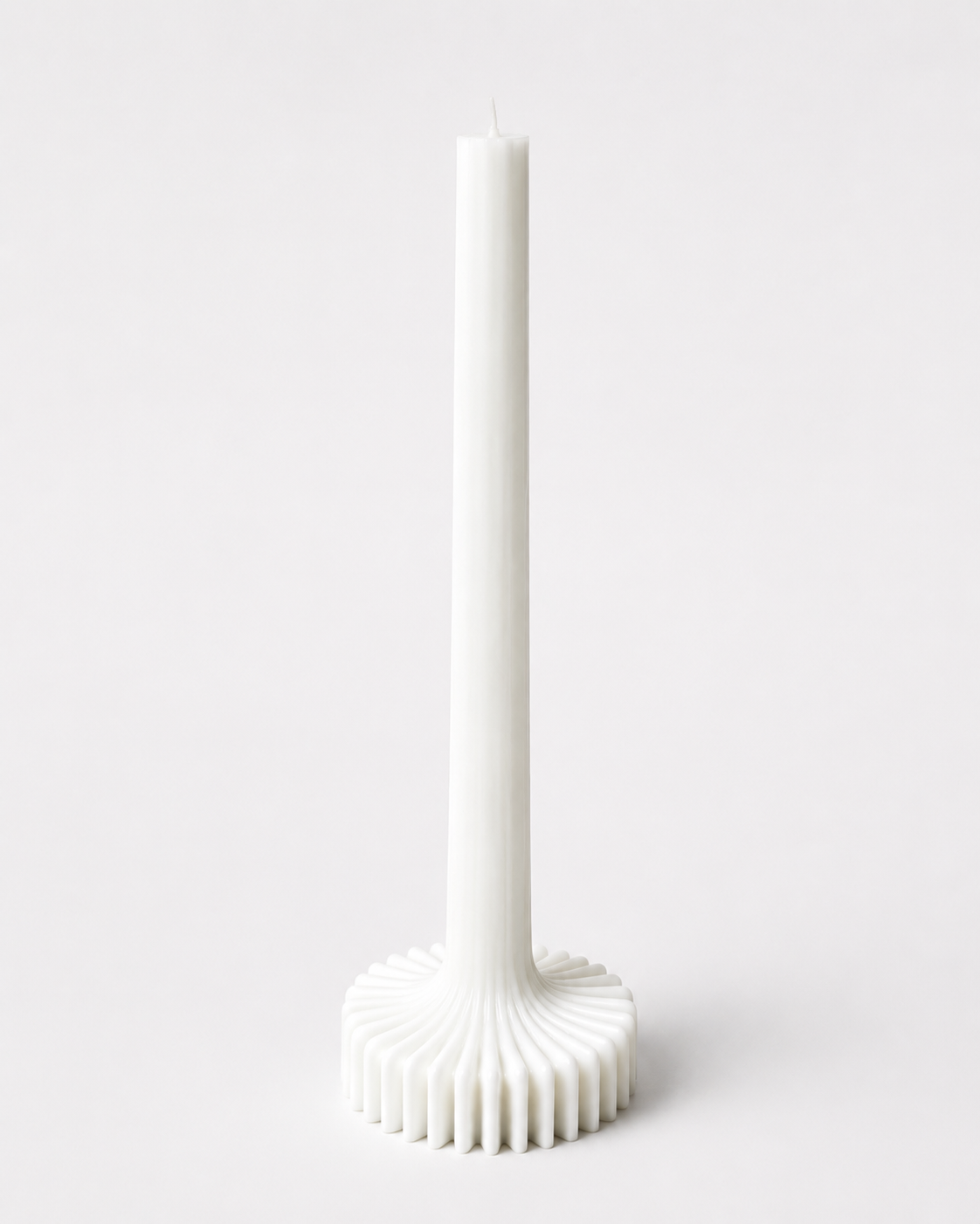 Evoke by Tanika Martini Candle in White sculptural decorative candle for modern home décor.