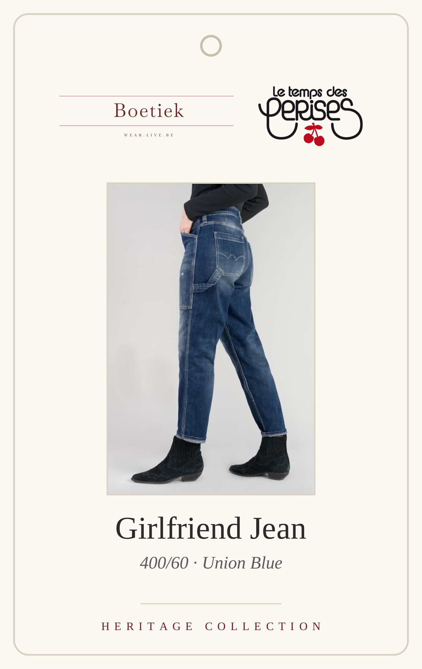 Le Temps des Cerises | Jeans 400/60 Girlfriend Union Blue No.3